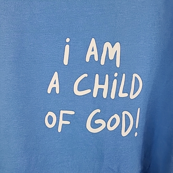 NWT Elevated Faith Unisex Adult's Child Of God Blue Short Sleeve T-Shirt Sz XL - Picture 2 of 4
